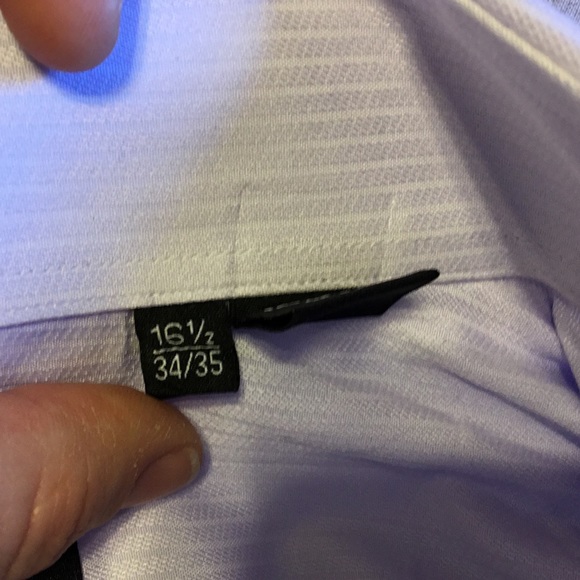 Hugo Boss Dress Shirt Regular Fit 34 35 Pinstripe - Picture 6 of 8